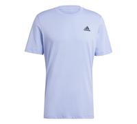 adidas Essentials Single Jersey Linear Embroidered Logo T Shirt Mens S Blue Spark