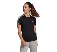 Adidas Essentials Slim 3 Stripes Short Sleeve T-shirt Black S / Regular Women