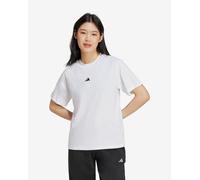adidas Women's Essentials Small Logo Cotton T-Shirt, White/Black, M