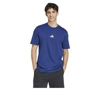 adidas Men's Essentials Small Logo Single Jersey TEE, Dark Blue/White, M