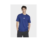 adidas Men's Essentials Small Logo Single Jersey TEE, Dark Blue/White, S