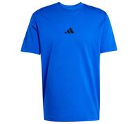 adidas - Essentials Small Logo Single Jersey Tee - T-shirt size M, blue