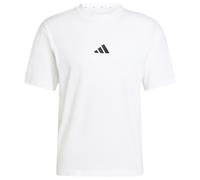 adidas Men's Essentials Small Logo Single Jersey TEE, White/Black, M