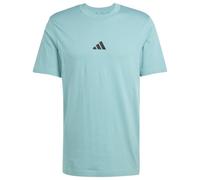adidas - Essentials Small Logo Single Jersey Tee - T-shirt size XL, blue/turquoise