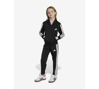 adidas 3 Stripe Poly Tracksuit 4-5 Years Black