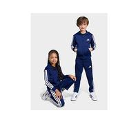 adidas 3 Stripe Poly Tracksuit 6-7 Years Blue