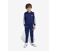 adidas 3 Stripe Poly Tracksuit 5-6 Years Blue