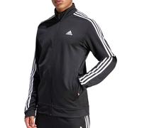 adidas Essentials Warm Up 3 Stripes Mens Track Jacket Black Running Run Full Zip
