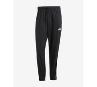 adidas Essentials Woven 3 Stripe Trousers Pure Black White - XL