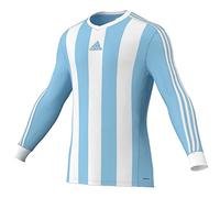 adidas Estro 13 Men's Striped Long Sleeve, Men, Bekleidung Striped Estro 13 Long Sleeve, Argblu/White, X-Large