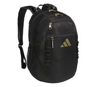 adidas Excelerator School Backpack 33L, Black/Gold Metallic, One Size | Padded 15-In. Laptop Sleeve, Multiple Organizer Pockets, Water-Bottle Pockets, Durable Build, School Gym & Travel Ready