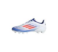 adidas F50 Club Football Boots Flexible Ground, Cloud White/Solar Red/Lucid Blue, 7.5 UK