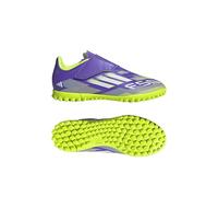 adidas F50 Club Hook and Loop Turf Football Boots Kids, Purple Rush/FTWR White/Lucid Lemon, 5 UK Child