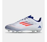 Adidas F50 Club Junior Firm Ground Football Boots 4 White/Red/Blue