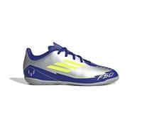 Adidas F50 Club Messi Junior Indoor Boots Size: 1 UK, Colour: Silver