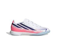 adidas Unisex Kids F50 Hyperfast League Indoor Football Kids Shoes, FTWR White/Solar Purple/Solar Turbo, 11.5 UK Child