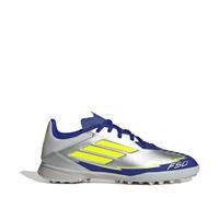 adidas F50 League Childrens Astro Turf Football Boots 11K Silver/Blue