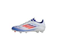 adidas F50 League Football Boots Firm Ground, Cloud White/Solar Red/Lucid Blue, 10 UK