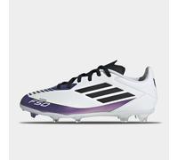 Adidas F50 League Junior Firm Ground Football Boots 5.5 White/Purple