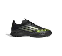 adidas F50 League Turf Football Boots Kids, Core Black/Iron Metallic/Lucid Lemon, 3 UK Child