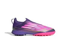 adidas F50 LEAGUE Laceless Turf Football Boots Kids, Textile Upper, Purple