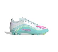 adidas Unisex Kids F50 Messi League Firm Ground/Multi Ground Football Boots Kids, FTWR White/Lucid Pink/Flash Aqua, 13 UK Child