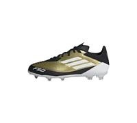 adidas F50 League Messi Football Boots Firm Ground, Gold Metallic/Cloud White/Core Black, 5.5 UK