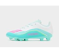adidas Unisex Kids F50 Messi Club Firm Ground/Multi Ground Football Boots Kids, FTWR White/Lucid Pink/Flash Aqua, 4 UK