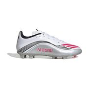 adidas Junior F50 League Messi FG/MG Firm/Multi Ground Football Boots Cloud White/Lucid Red/Silver Metallic 2