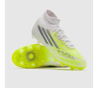 adidas Women's F50 SPARKFUSION League Mid Cut Firm Ground/Artificial Ground Football Boots Womens, FTWR White/Iron met./hi-res Yellow, 8.5 UK