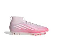 adidas Unisex Kids F50 Sparkfusion League Mid Cut Firm Ground/Artificial Ground Football Boots Kids Shoes, Solar Turbo/FTWR White/Distilled Pink, 2 UK