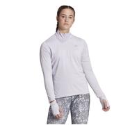 adidas Fast 1/2 Zip Jacket for Women - Purple, Lightweight Running Top for Cool Weather Training