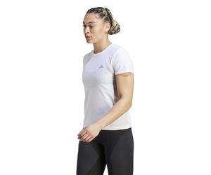 adidas Fast Tee L Women’s Running Singlet - Lightweight, Breathable White Top for Comfort and Performance