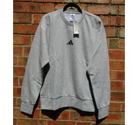 Adidas Feel Cozy Sweatshirt Light Grey Medium 42" Chest Fleece Inner BNWTs