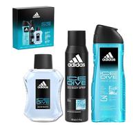 adidas Feel the Chill ICE DIVE 3 Piece BOXED GIFT SET - EDT 50ml + Shower Gel 250ml + 48 Hour Deodorant Spray 150ml
