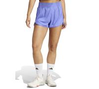 Adidas female Pacer All Gym Ribbed Tonal 3 Stripes Shorts - XL - Medium Blue, Medium Blue