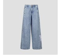adidas Flare / wide jeans ADIBREAK MID-RISE WIDE-LEG DENIM PANTS in Blue US 32 / 32