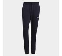 adidas Fleece Tapered Cuff 3 Stripes Joggers M L Navy/White