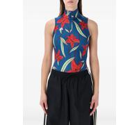 adidas floral zip bodysuit - Blue XS-S-M-L