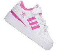 Adidas Forum Low 84 Children Trainers Shoes Touch Fastener White Pink