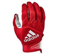 adidas Freak 5.0 Padded Football Receiver Glove, Red/White, Large