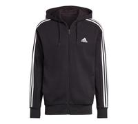 adidas French Terry 3-Stripes Full-Zip Hoodie 'Black White' IC0433 XL