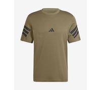adidas Future Icons 3 Stripes short sleeve T-shirt khaki green pure black - S