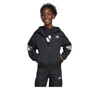 Adidas Future Icons 3 Stripes Woven Full Zip Sweatshirt Black 11-12 Years Kids