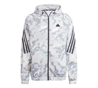 adidas Future Icons Allover Print Full-Zip Hoodie Jackets 'White' IB6124 S