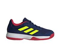 adidas Gamespec Junior Tennis Shoes | UK J1 in Dark Blue/Lucid Lemon/Cloud White