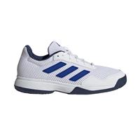 adidas Gamespec Junior Tennis Shoes | UK J13 in Cloud White/Lucid Blue/Dark Blue