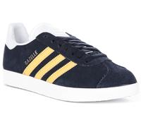 Adidas Gazelle 3 Stripes Logo 90s Suede Unisex Trainer Navy Yellow UK 6 - 13