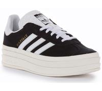 Adidas Gazelle Bold Lace Up Womens Trainer In Black White UK 3 - 9