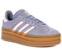 Adidas Gazelle Bold Retro 3-Stripes Suede Women Trainer Greypink Youth UK 3 - 8